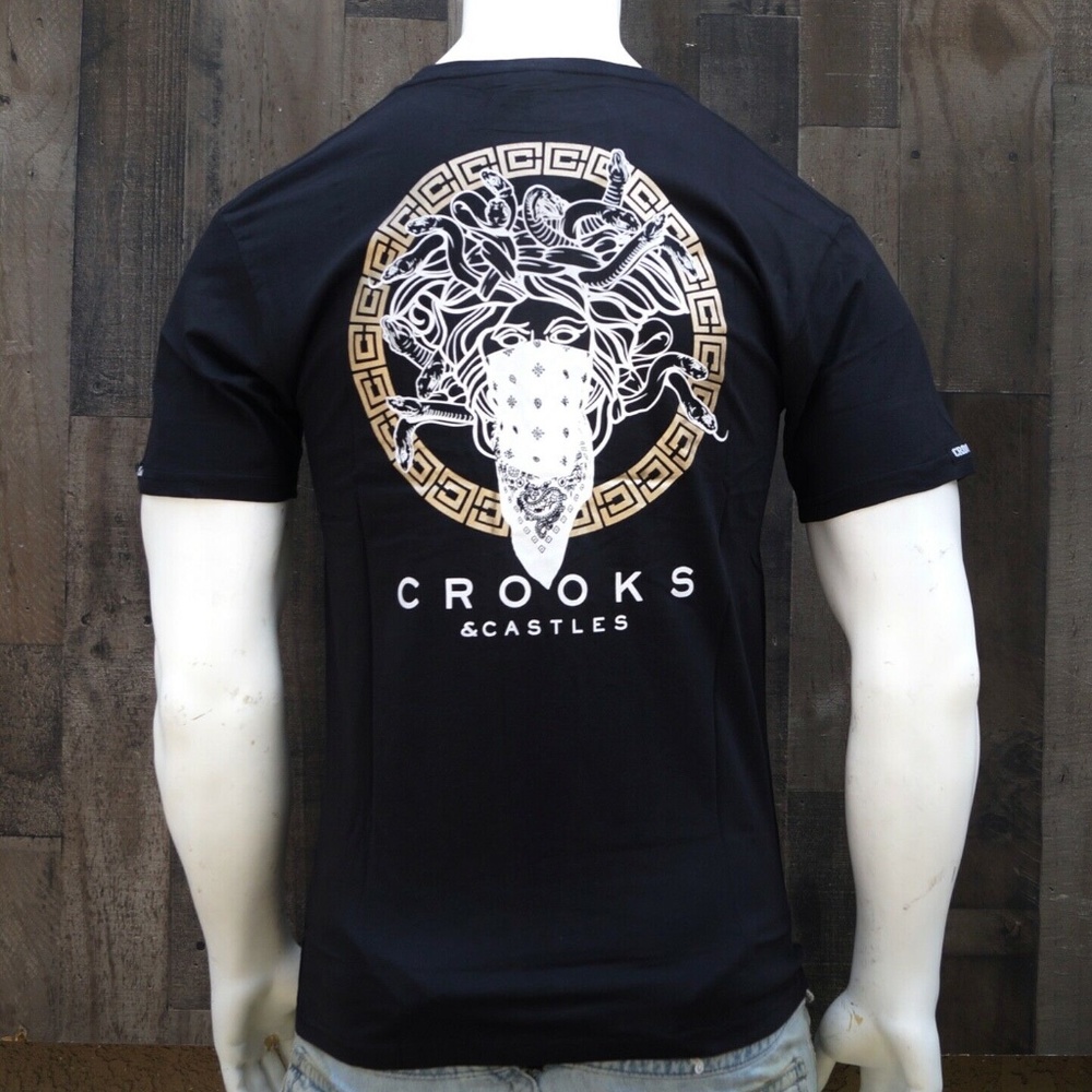 NEW Crooks Castles Side Medusa Mens T Shirt